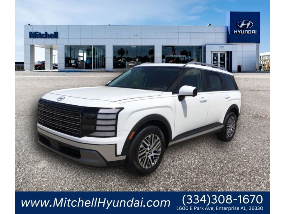 2026 Hyundai Palisade SEL Premium 8P in Creamy White Pearl — front three-quarter view