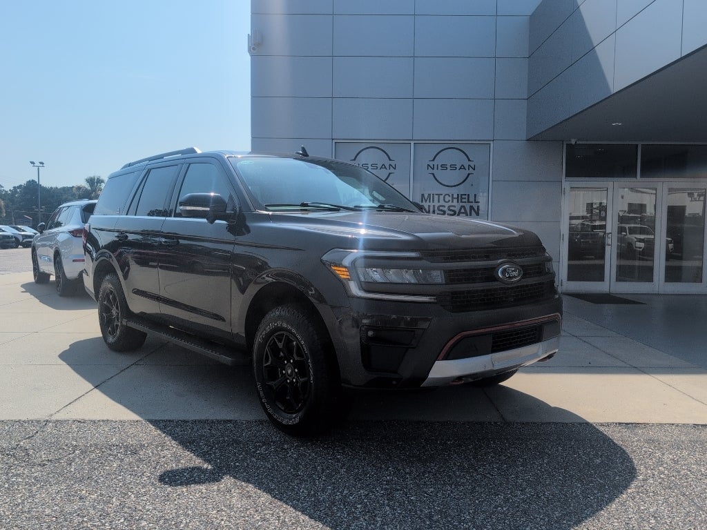 2023 Ford Expedition Timberline in Dark Matter Metallic — front three-quarter view