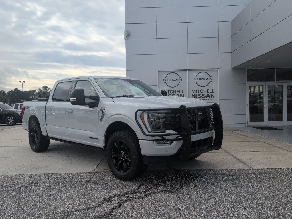 2023 Ford F-150 Platinum in Avalanche — front three-quarter view