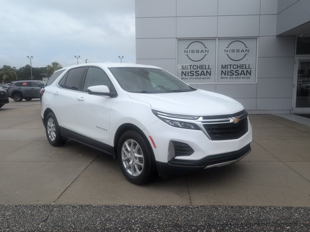 2023 Chevrolet Equinox LT in Summit White — front three-quarter view