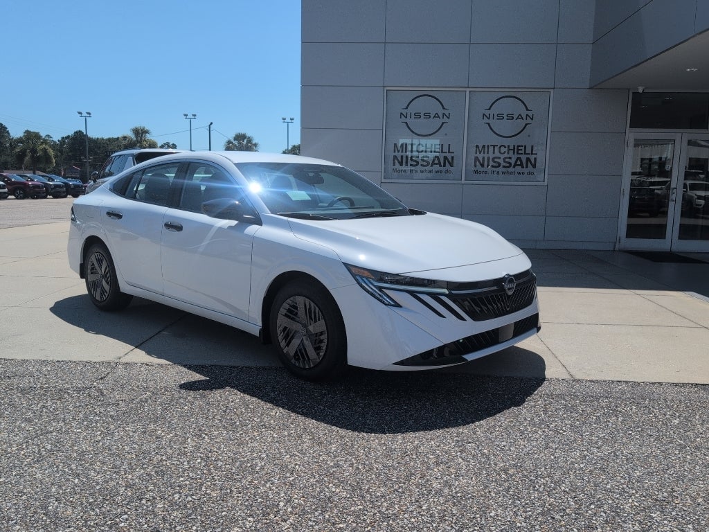 2026 Nissan Sentra S in Fresh Powder — front three-quarter view