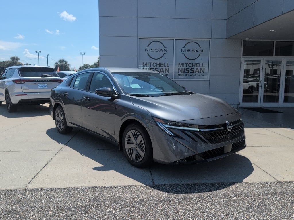 2026 Nissan Sentra S in Gun Metallic — front three-quarter view