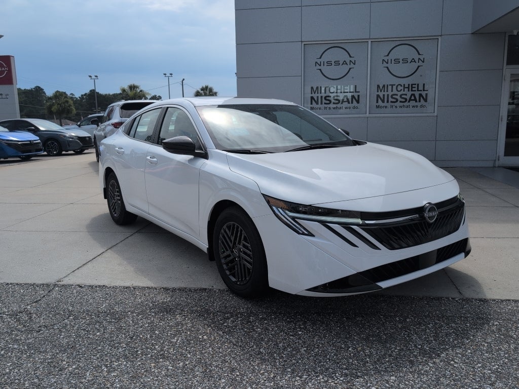 2026 Nissan Sentra SV in Fresh Powder — front three-quarter view