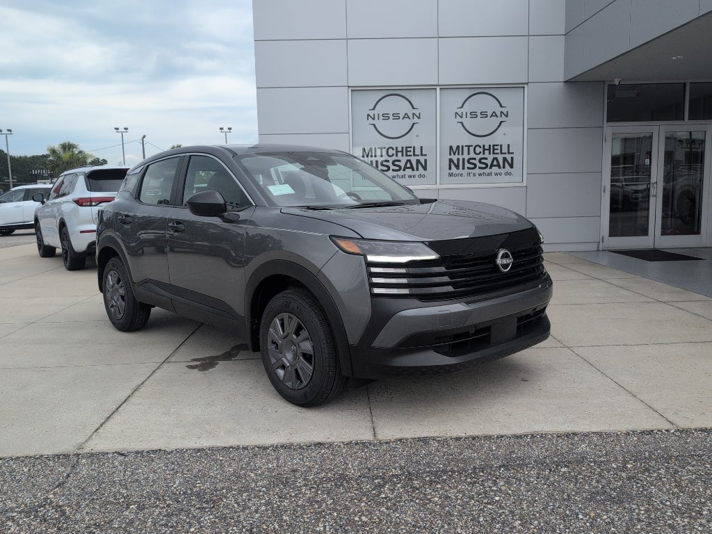 2026 Nissan Kicks S in Gun Metallic — front three-quarter view