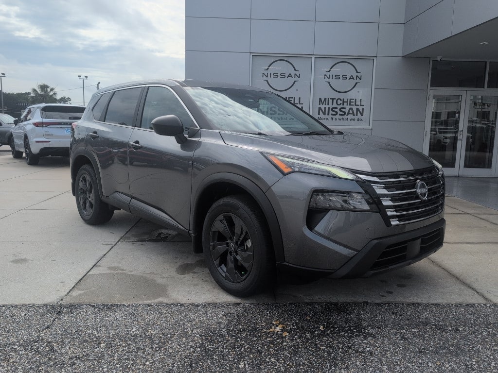 2026 Nissan Rogue S in Gun Metallic — front three-quarter view