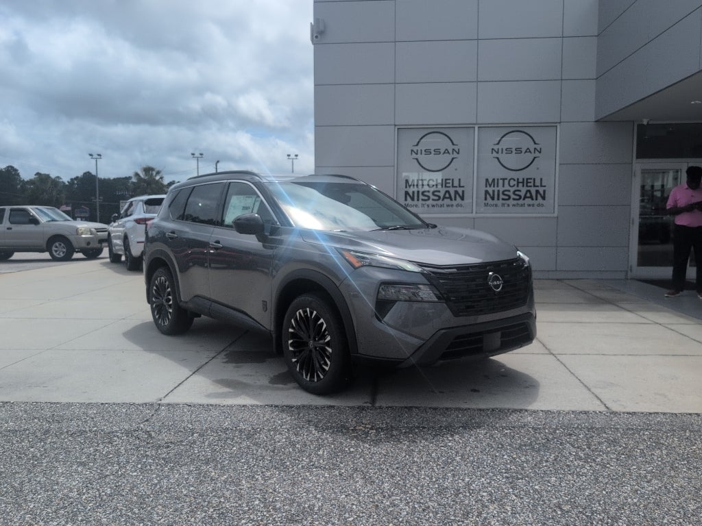 2026 Nissan Rogue Dark Armor in Gun Metallic — front three-quarter view