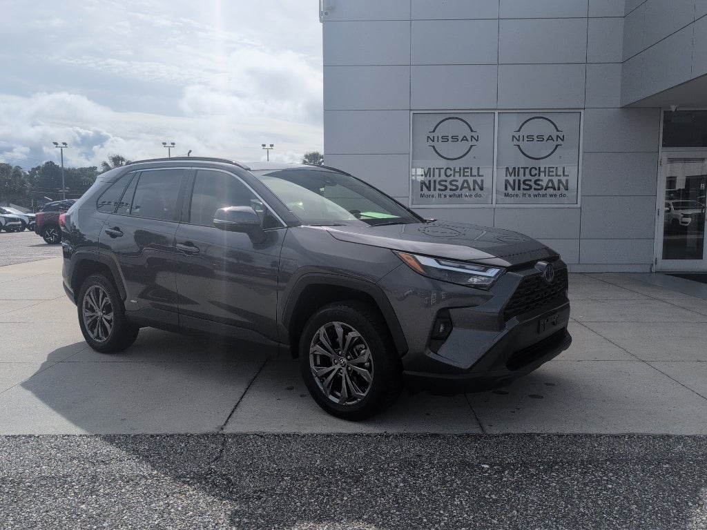 2023 Toyota RAV4 Hybrid Hybrid XLE Premium in Magnetic Gray Metallic — front three-quarter view